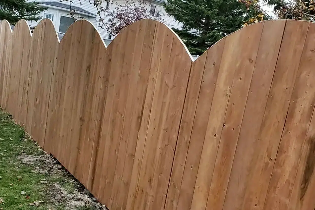 Premium privacy fence with decorative post caps and consistent finish
