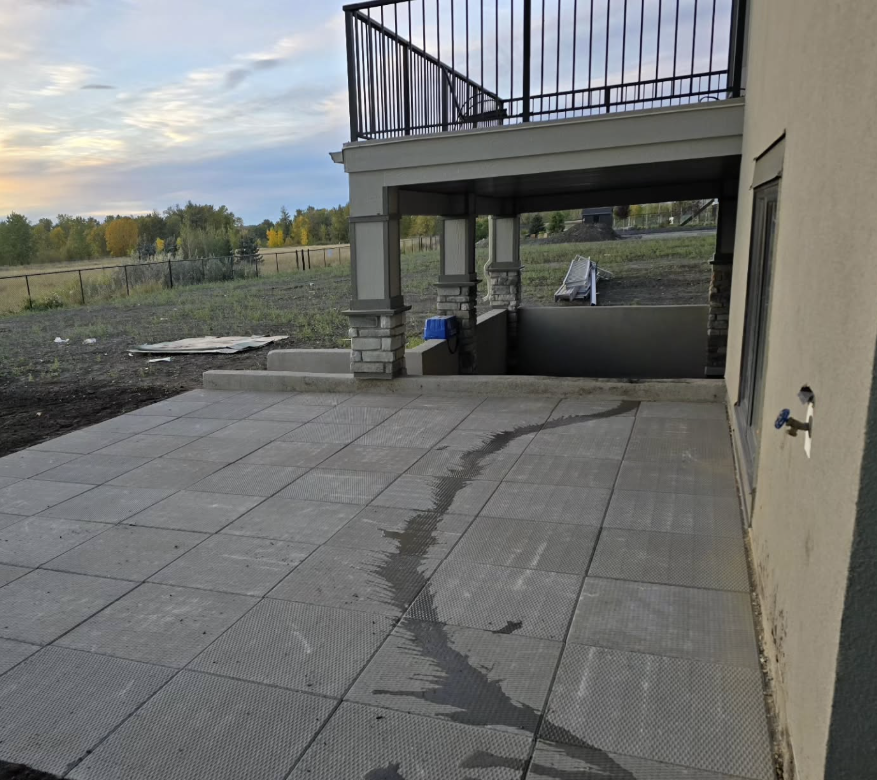 Decorative stone pathway with curved design and contrasting borders
